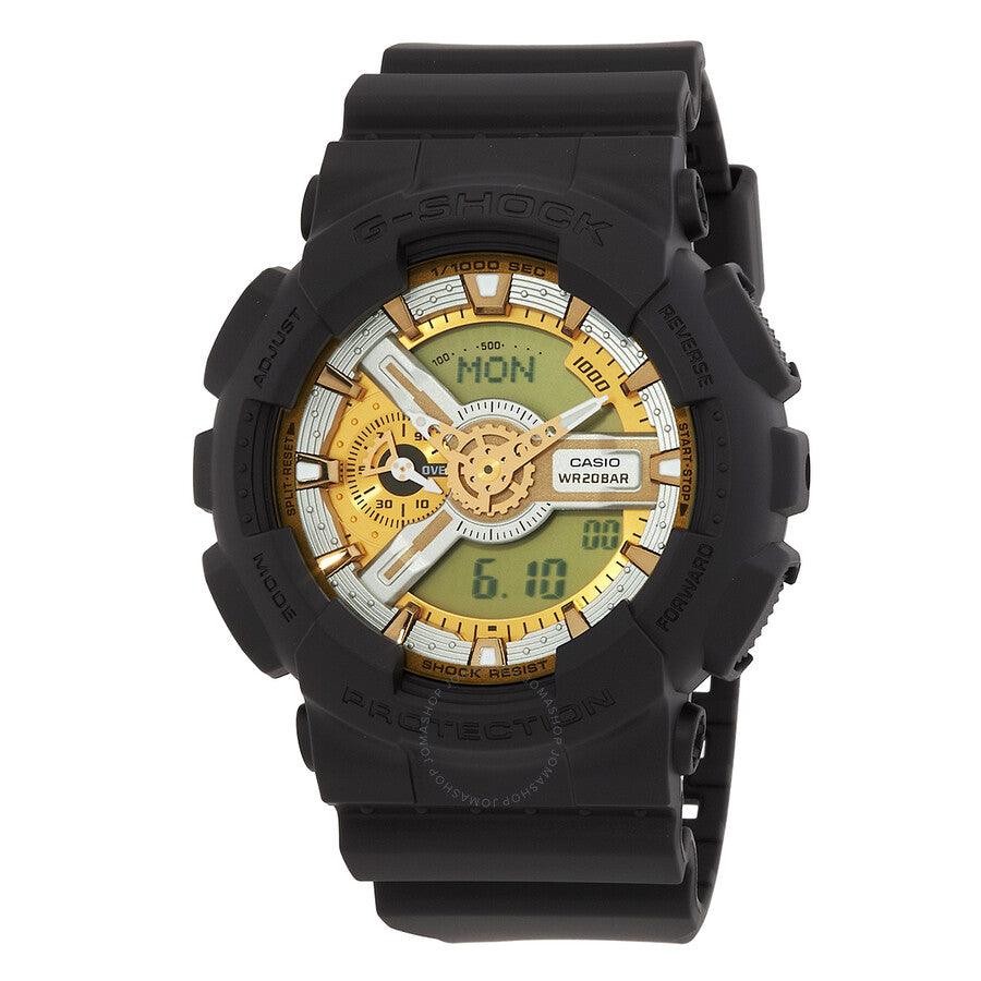 Casio G-Shock World Time Quartz Analog-Digital Gold Dial Men's Watch GA-110CD-1A9 - Dawson Watches