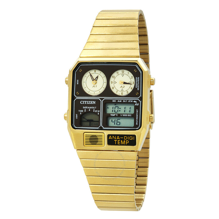 Citizen Alarm Chronograph Quartz Analog-Digital Brown Dial Men's Watch JG2103-72X - Dawson Watches