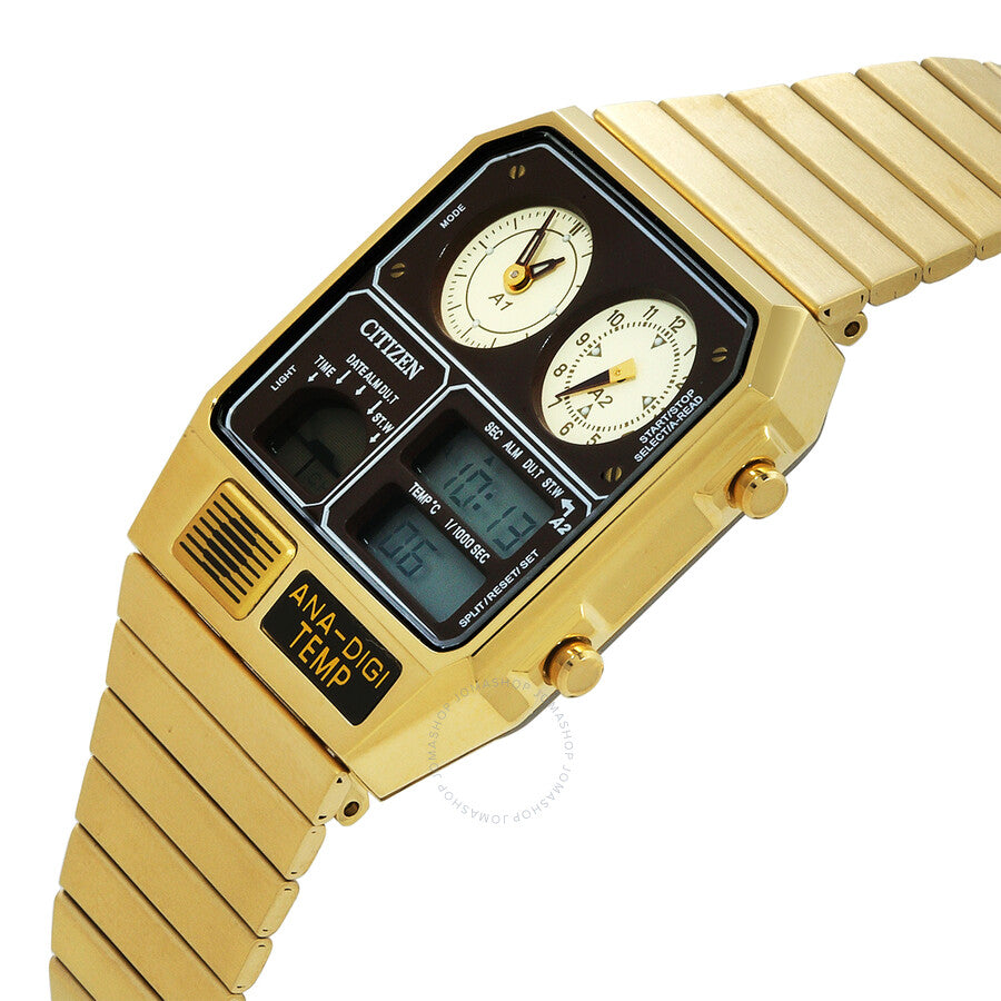 Citizen Alarm Chronograph Quartz Analog-Digital Brown Dial Men's Watch JG2103-72X - Dawson Watches #2