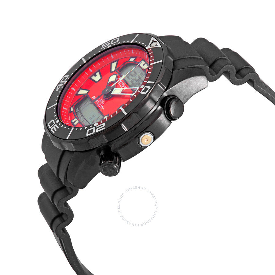 Citizen Alarm Chronograph Quartz Analog-Digital Red Dial Men's Watch JP1095-15X - Dawson Watches #2