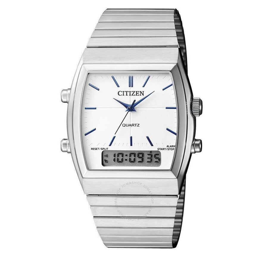 Citizen Alarm Chronograph Quartz Analog-Digital White Dial Men's Watch JM0540-51A - Dawson Watches