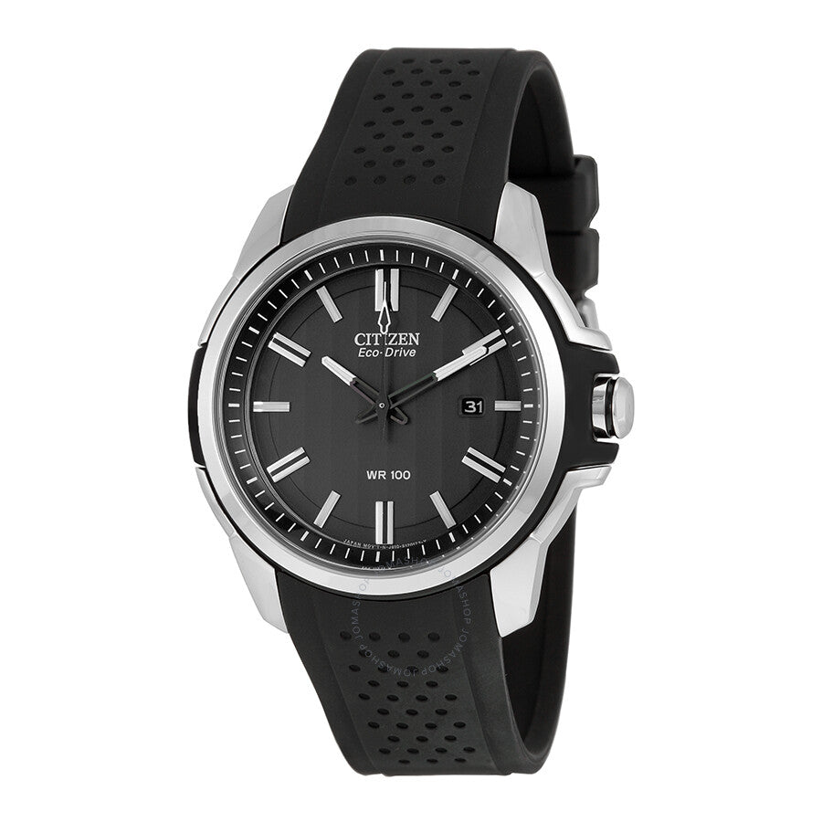 Citizen AR Eco-Drive Black Dial Men's Watch AW1150-07E - Dawson Watches