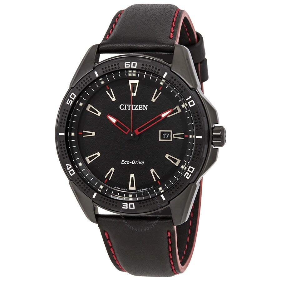 Citizen AR Eco-Drive Black Dial Men's Watch AW1585-04E - Dawson Watches
