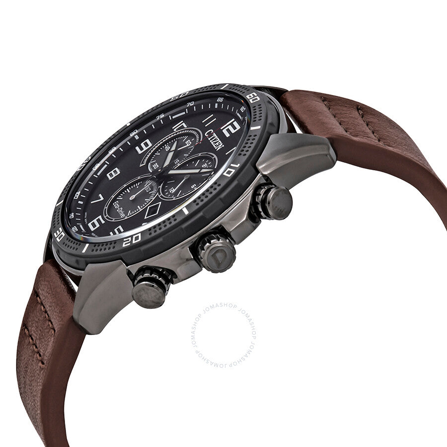 Citizen AR Eco-Drive Chronograph Black Dial Men's Watch AT2447-01E - Dawson Watches #2