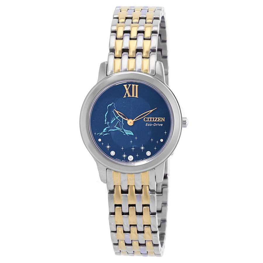 Citizen Ariel Diamond Disney Princess Blue Dial Ladies Watch EX1499-50W - Dawson Watches