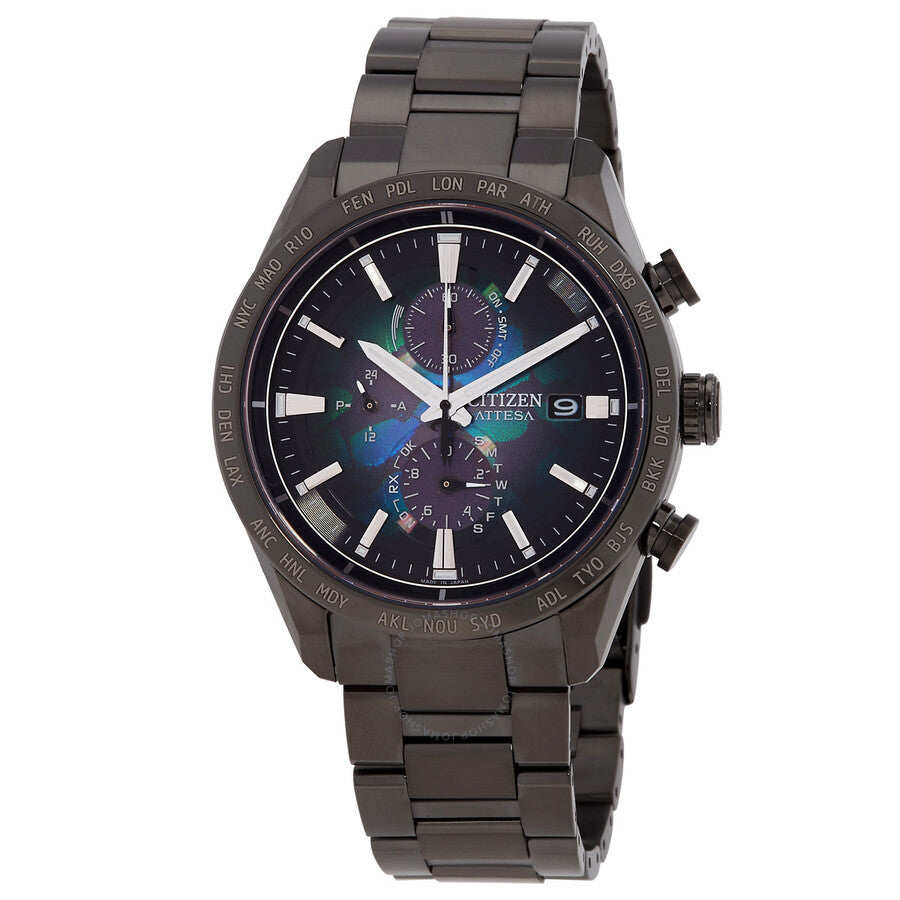 Citizen Attesa Perpetual Alarm World Time Chronograph Men's Watch AT8286-65E - Dawson Watches