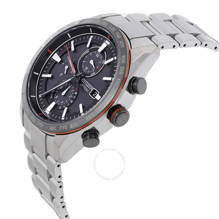 Citizen Attesa Perpetual Chronograph Eco-Drive Black Dial Men's Watch AT8189-61E - Dawson Watches #2