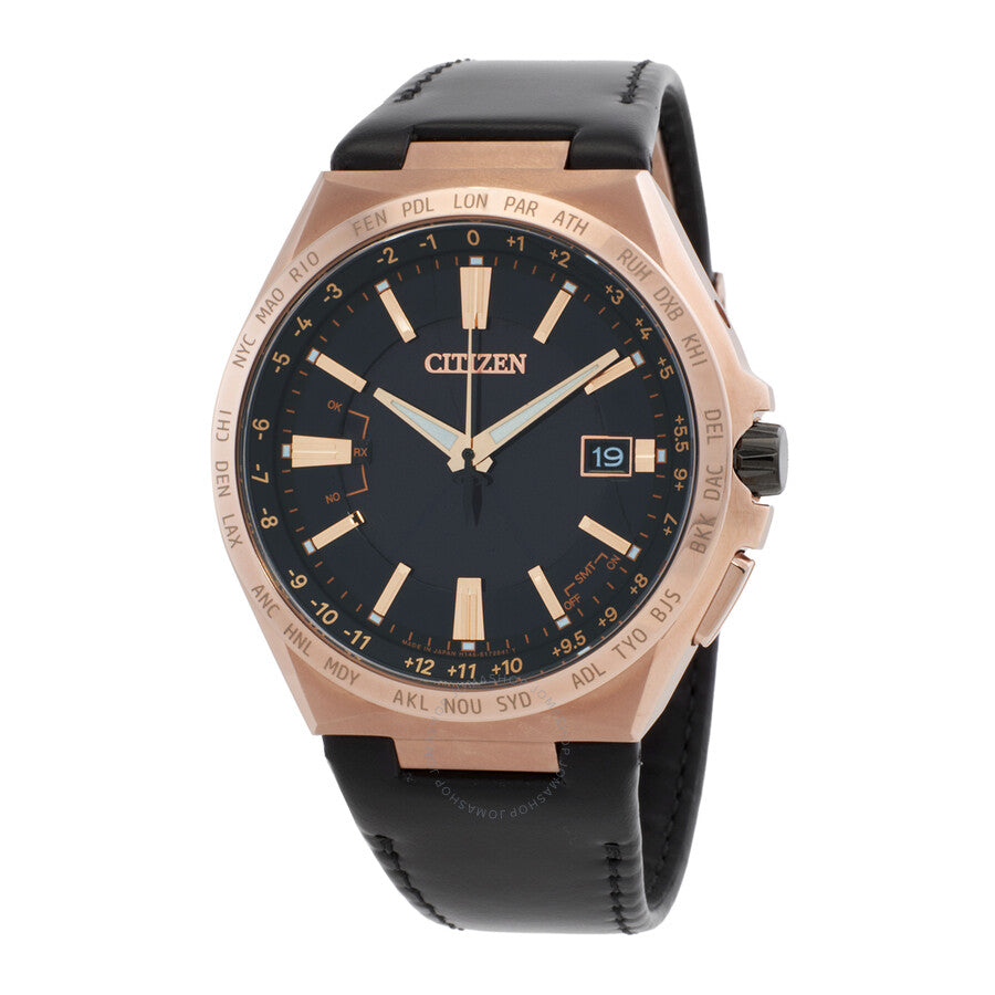 Citizen Attesa Perpetual World Time Black Dial Men's Watch CB0217-04E - Dawson Watches