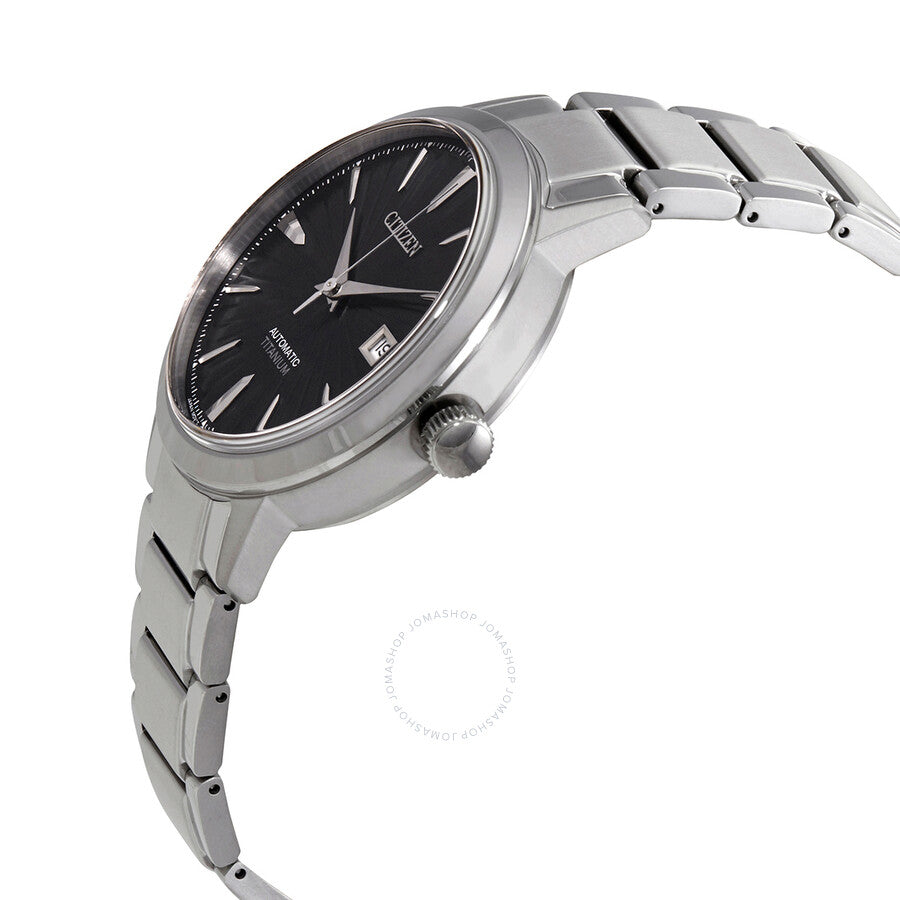 Citizen Automatic Black Dial Titanium Men's Watch NJ2180-89H - Dawson Watches #2