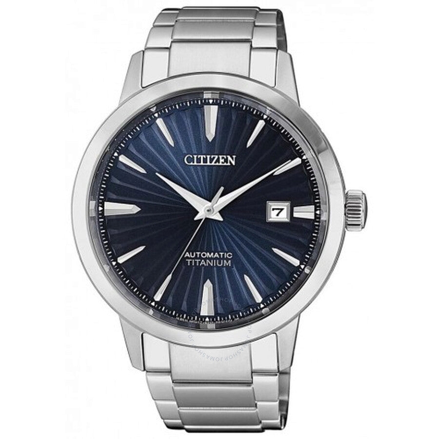 Citizen Automatic Blue Dial Titanium Men's Watch NJ2180-89L - Dawson Watches