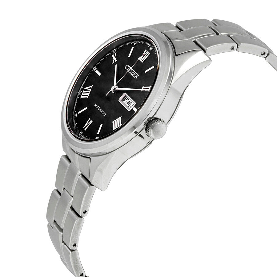 Citizen Automatic Day Date Black Dial Stainless Steel Men's Watch NH7510-50E - Dawson Watches #2