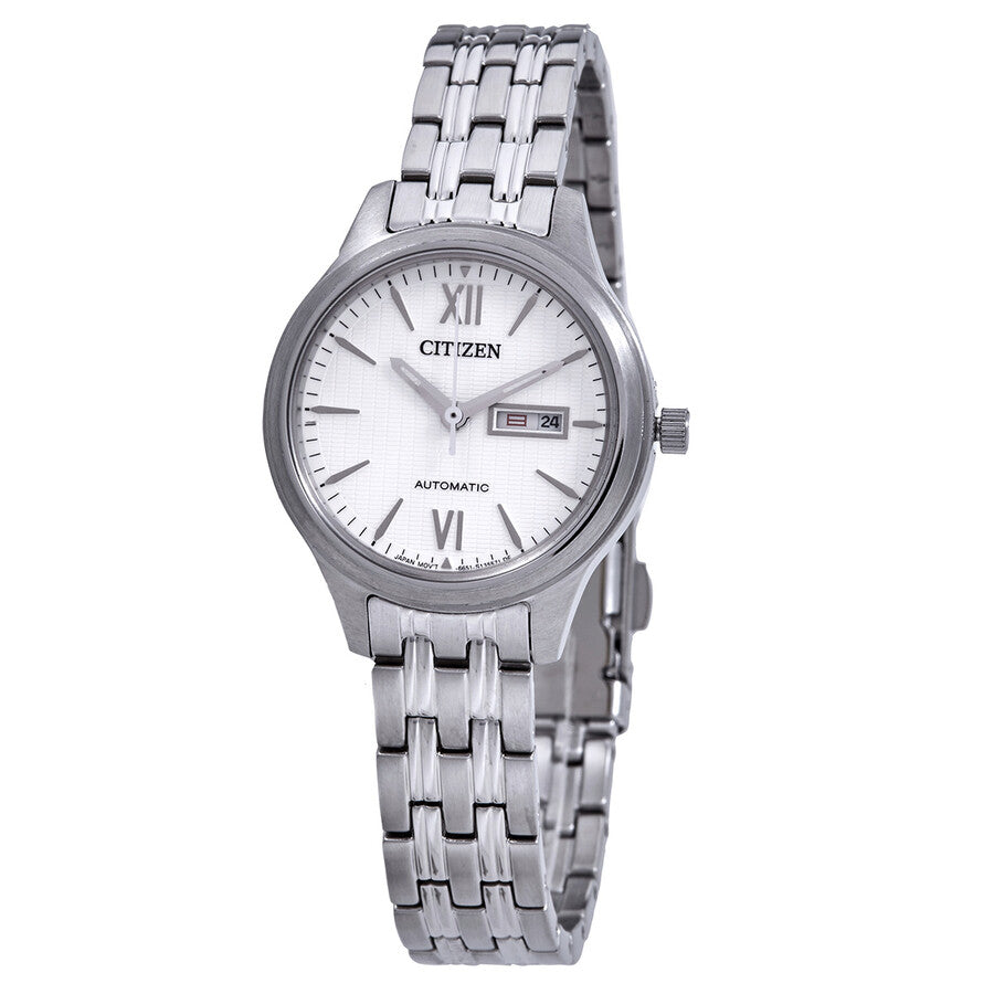 Citizen Automatic Day-Date Cream Dial Stainless Steel Ladies Watch PD7130-51A - Dawson Watches