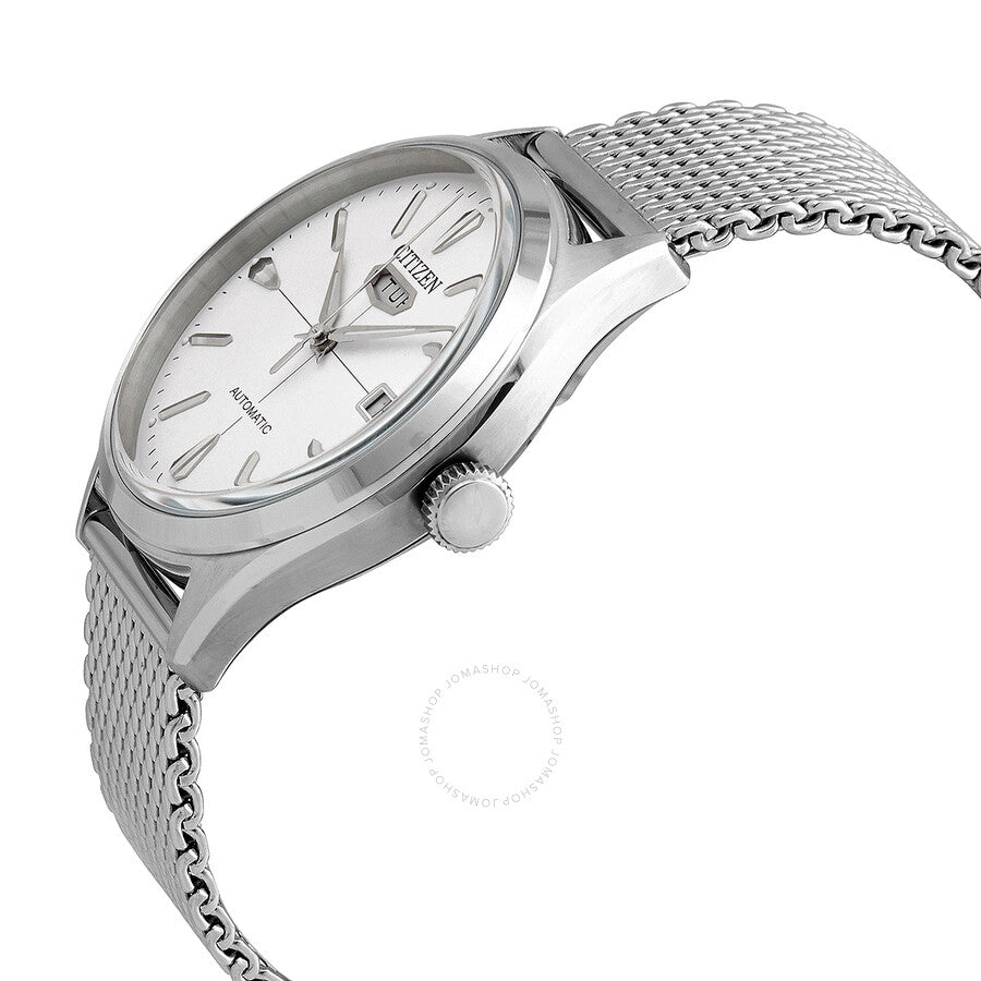 Citizen Automatic Silver Dial Stainless Steel Mesh Men's Watch NH8390-89A - Dawson Watches #2