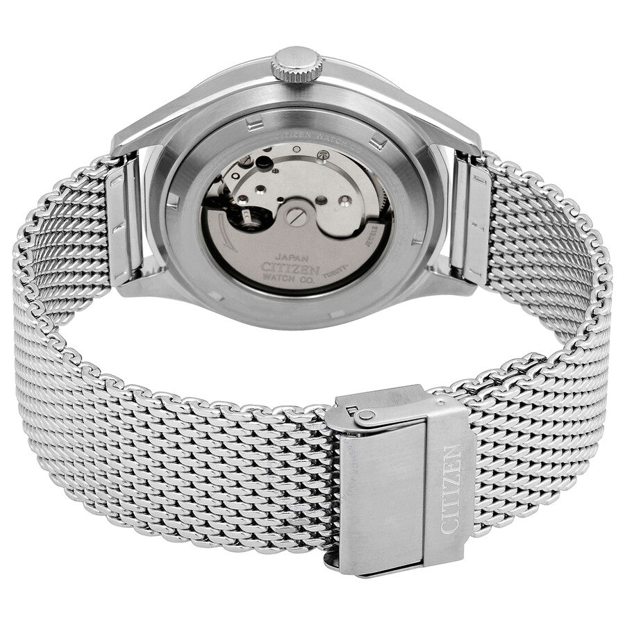 Citizen Automatic Silver Dial Stainless Steel Mesh Men's Watch NH8390-89A - Dawson Watches #3