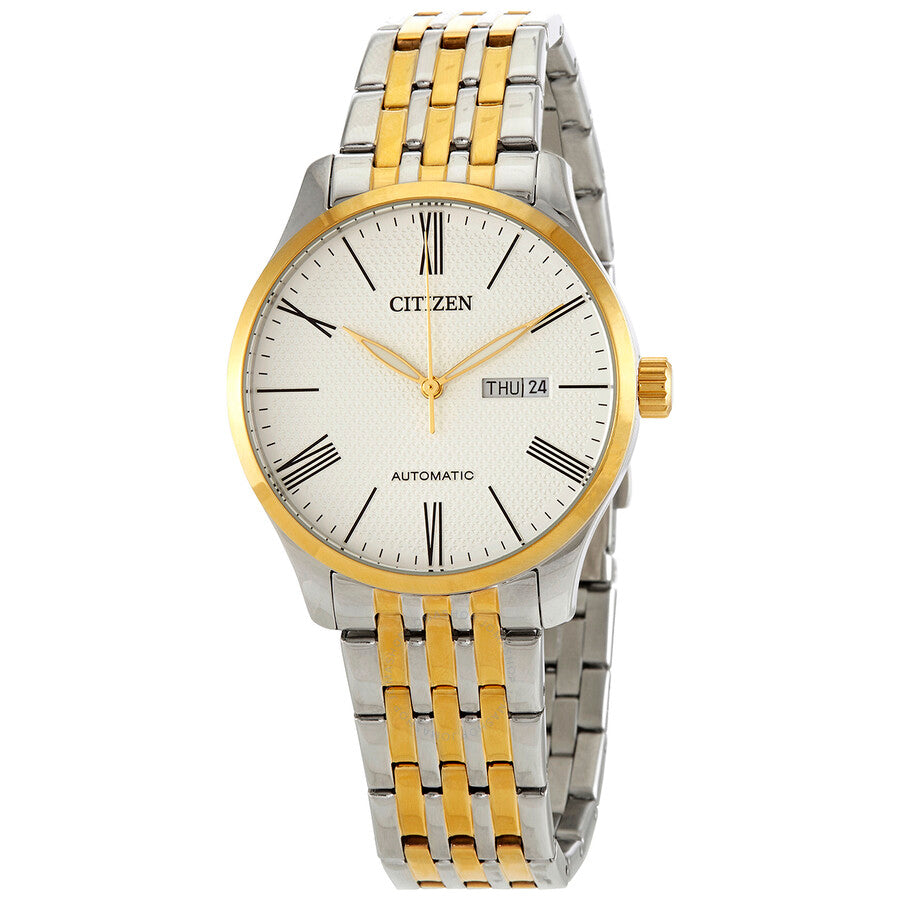 Citizen Automatic White Dial Two-tone Men's Watch NH8354-58A - The Watches Men & Co