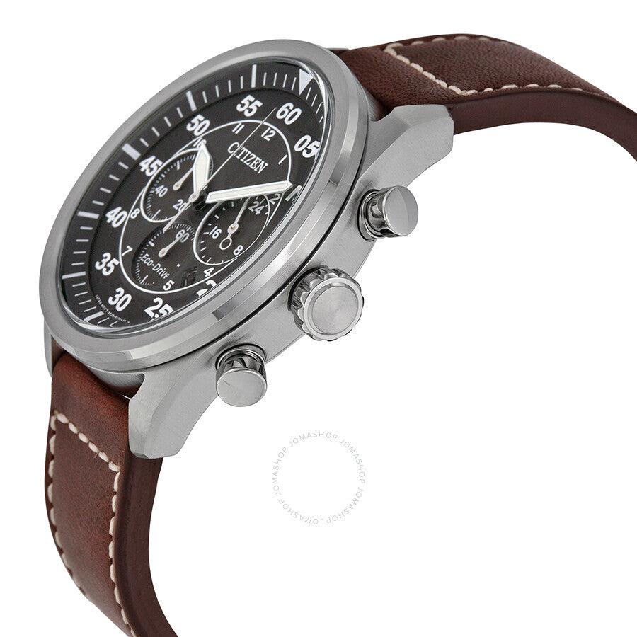 Citizen Avion Eco-Drive Chronograph Black Dial Men's Watch CA4210-24E - Dawson Watches #2