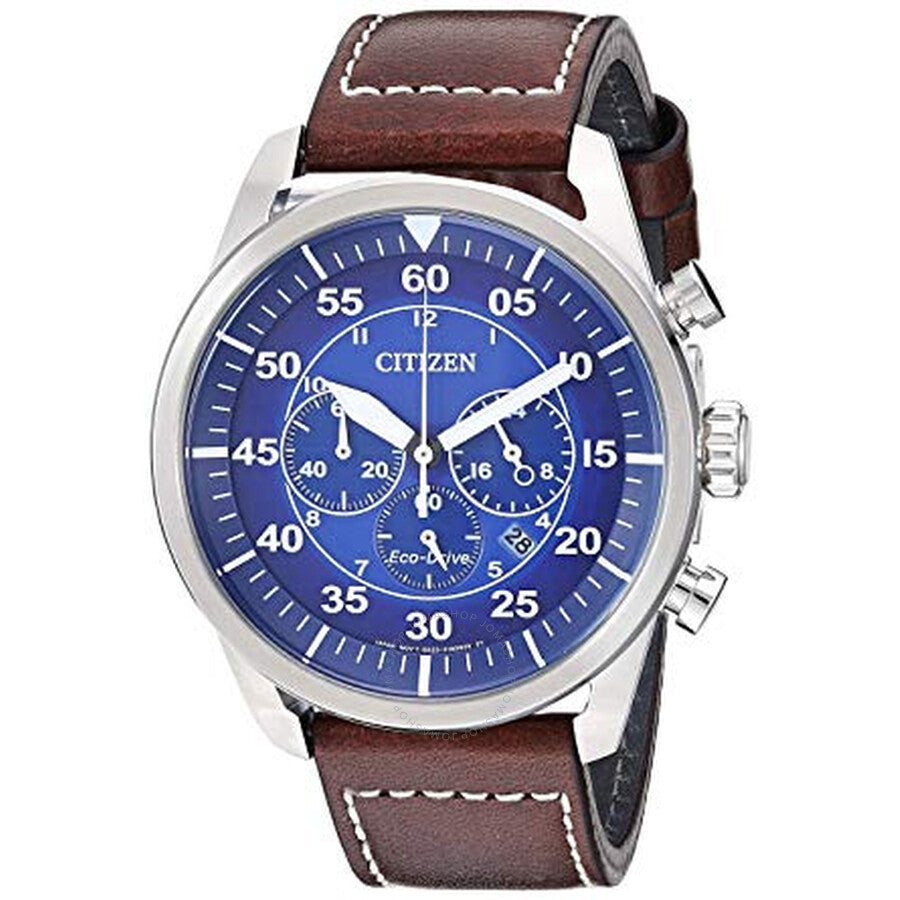 Citizen Avion Chronograph Eco-Drive Blue Dial Men's Watch CA4210-41M - Dawson Watches