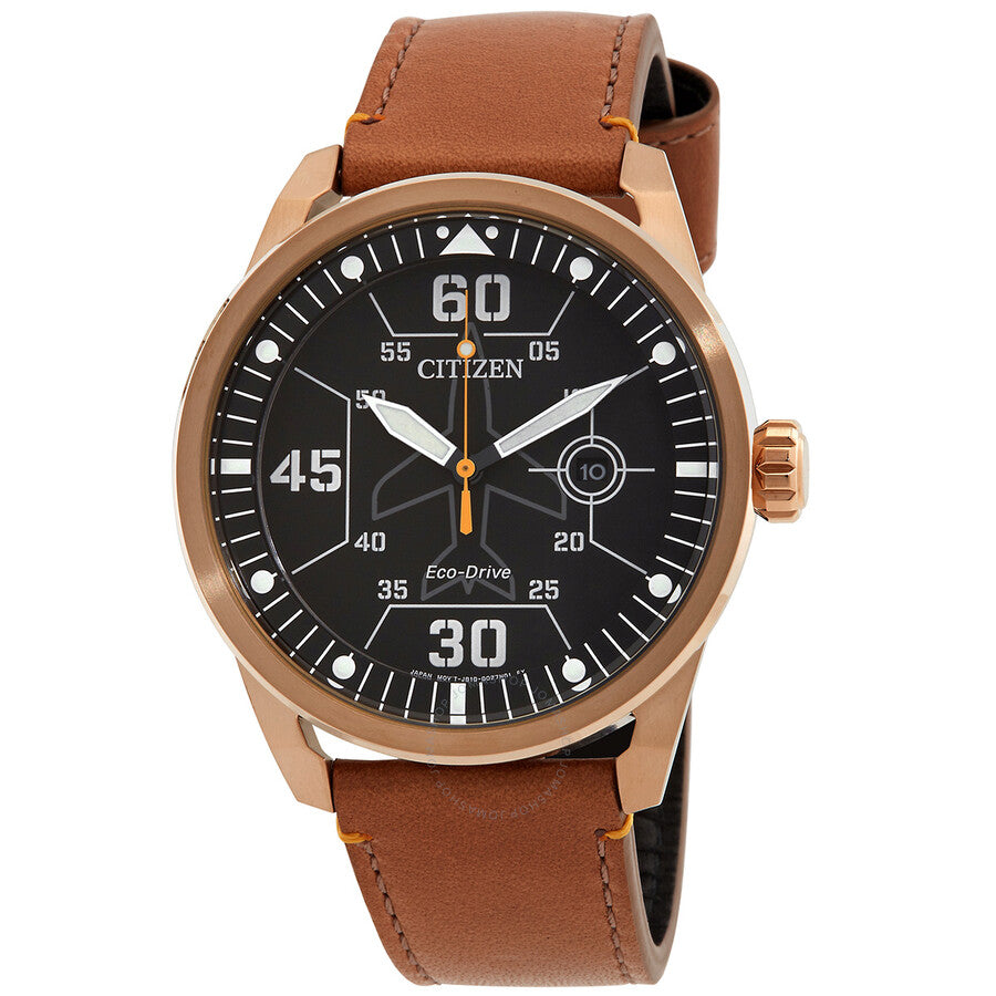 Citizen Avion Eco-Drive Black Dial Men's Watch AW1733-09E - Dawson Watches