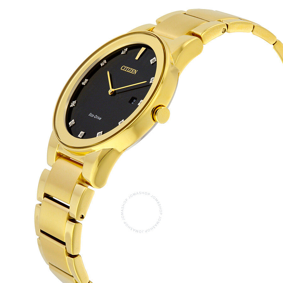 Citizen Axiom Black Dial Gold-tone Diamond Men's Watch AU1062-56G - Dawson Watches #2