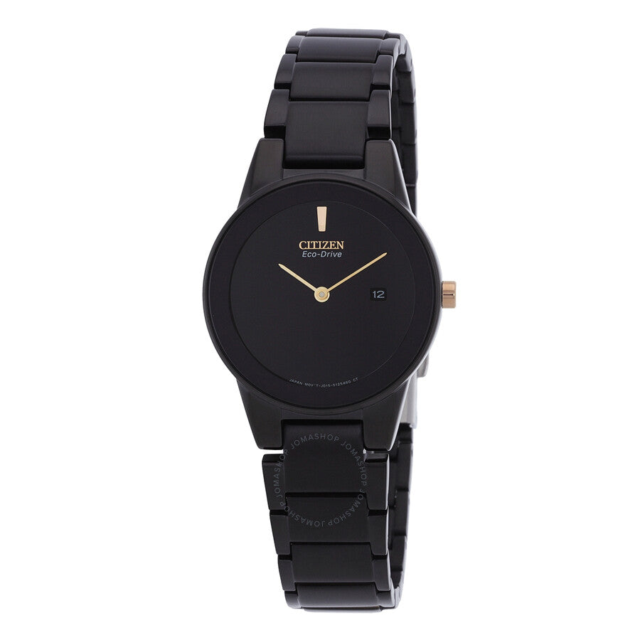 Citizen Axiom Black Dial Stainless Steel Ladies Watch GA1055-57F - Dawson Watches