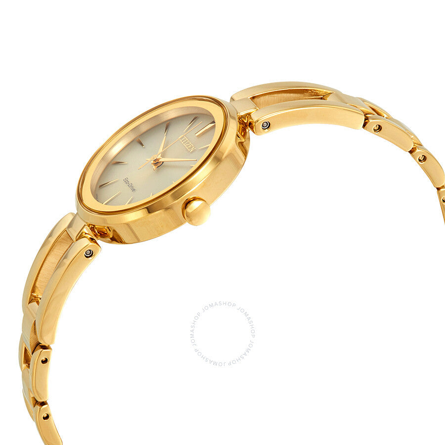 Citizen Axiom Eco-Drive Champagne Dial Yellow Gold-tone Ladies Watch EM0638-50P - Dawson Watches #2