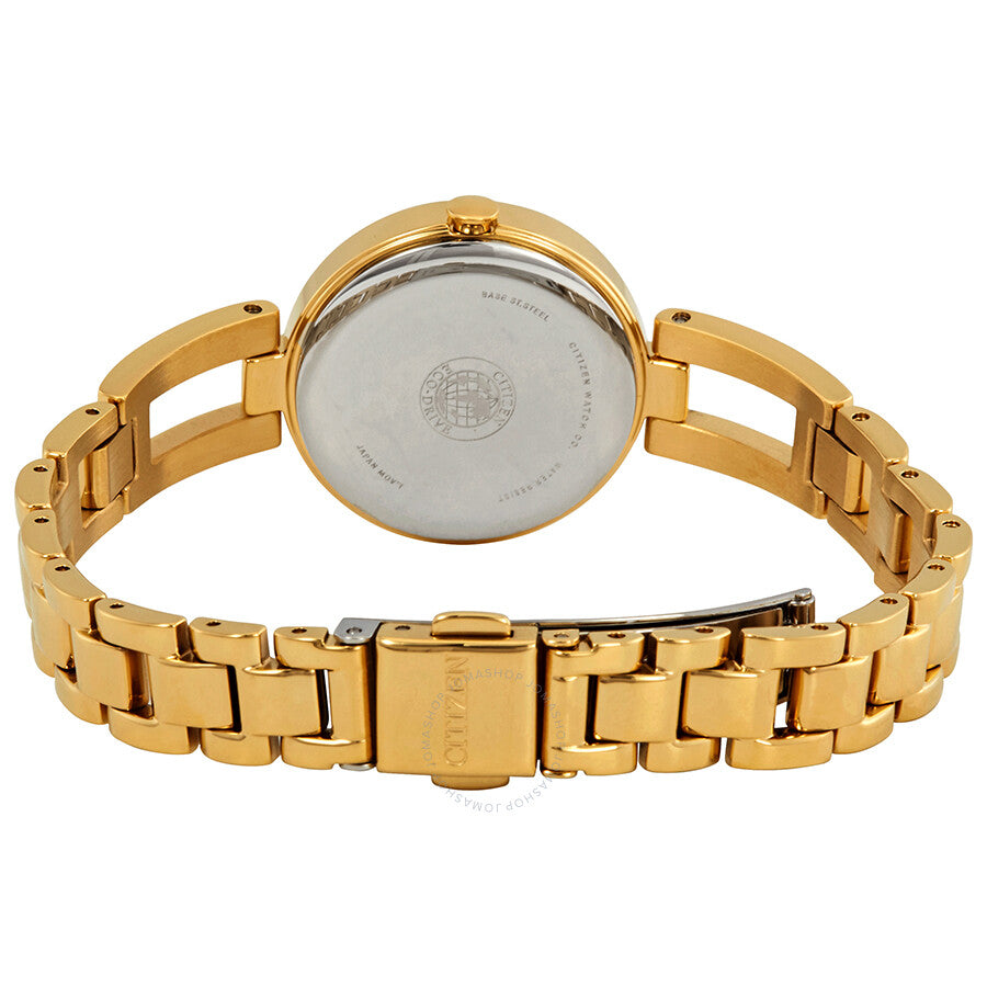 Citizen Axiom Eco-Drive Champagne Dial Yellow Gold-tone Ladies Watch EM0638-50P - Dawson Watches #3