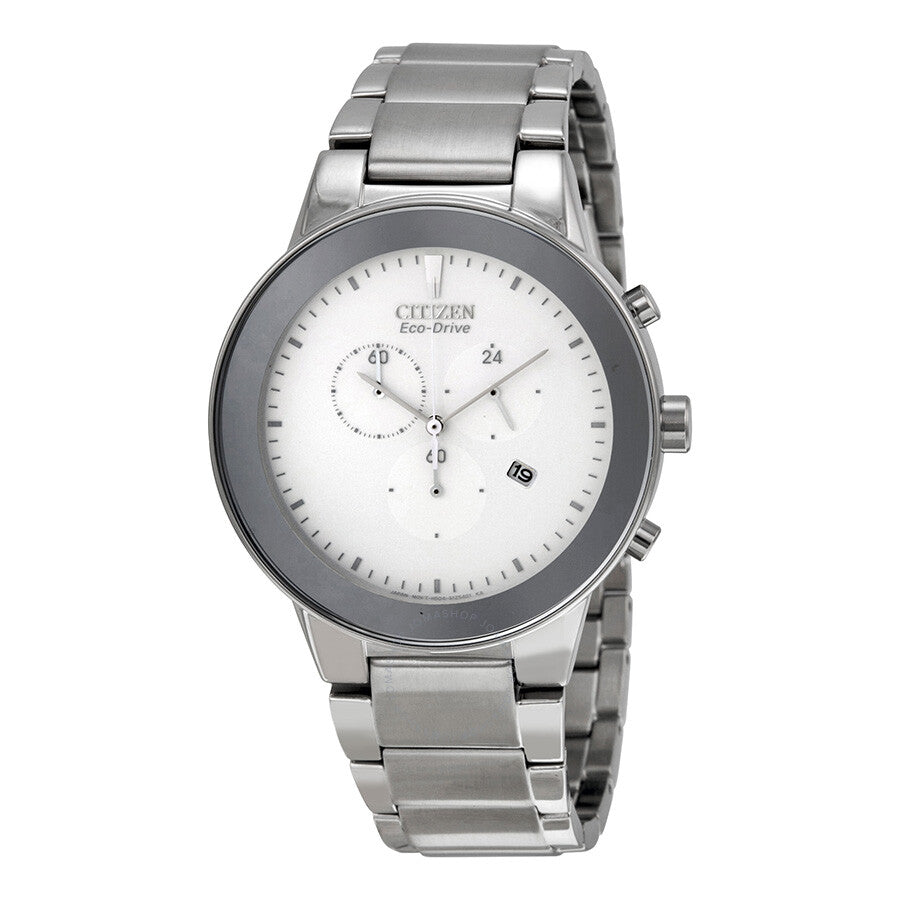 Citizen Axiom Eco-Drive Chronograph Stainless Steel Men's Watch AT2240-51A - Dawson Watches