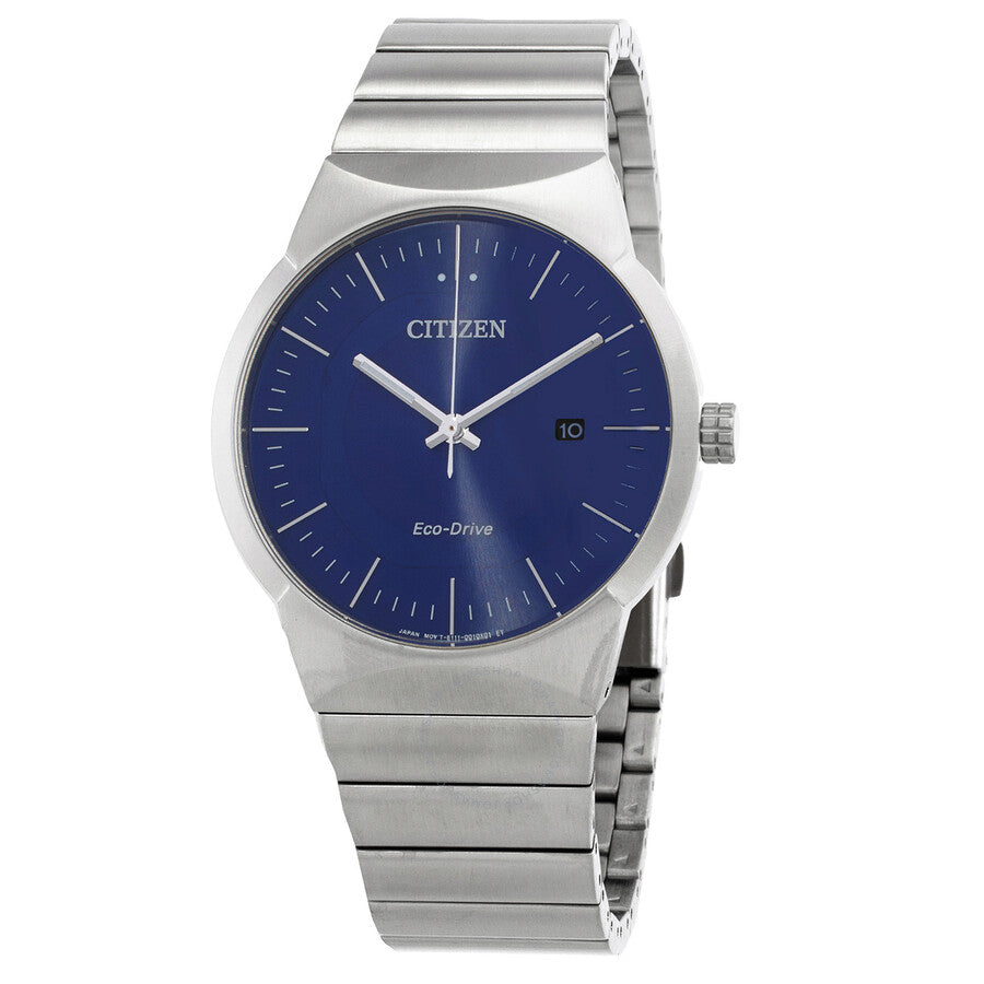 Citizen Axiom Eco-Drive Blue Dial Unisex Watch BM7580-51L - Dawson Watches