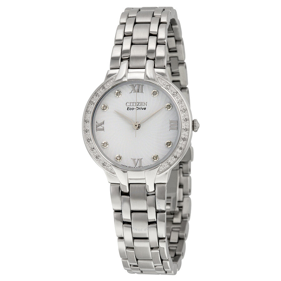 Citizen Bella Eco-Drive Diamond Dial Ladies Watch EM0120-58A - Dawson Watches