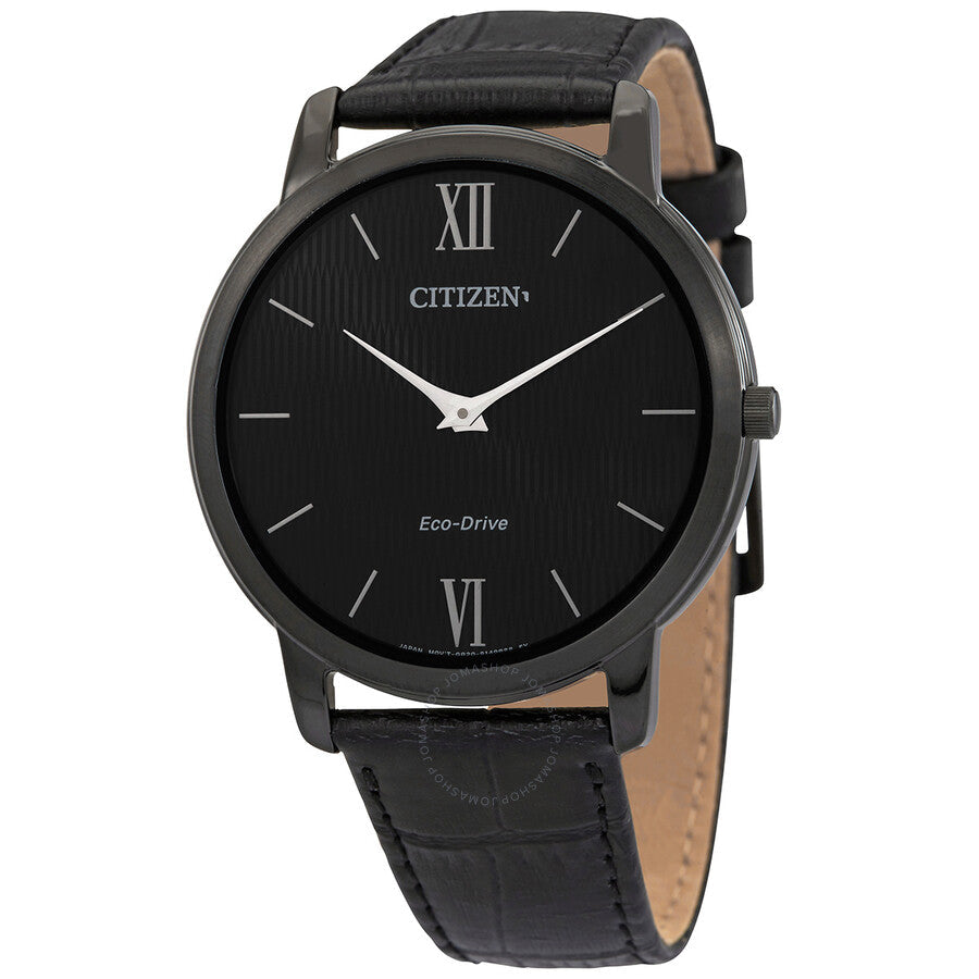 Citizen Black Dial Black Leather Men's Watch AR1135-10E - Dawson Watches