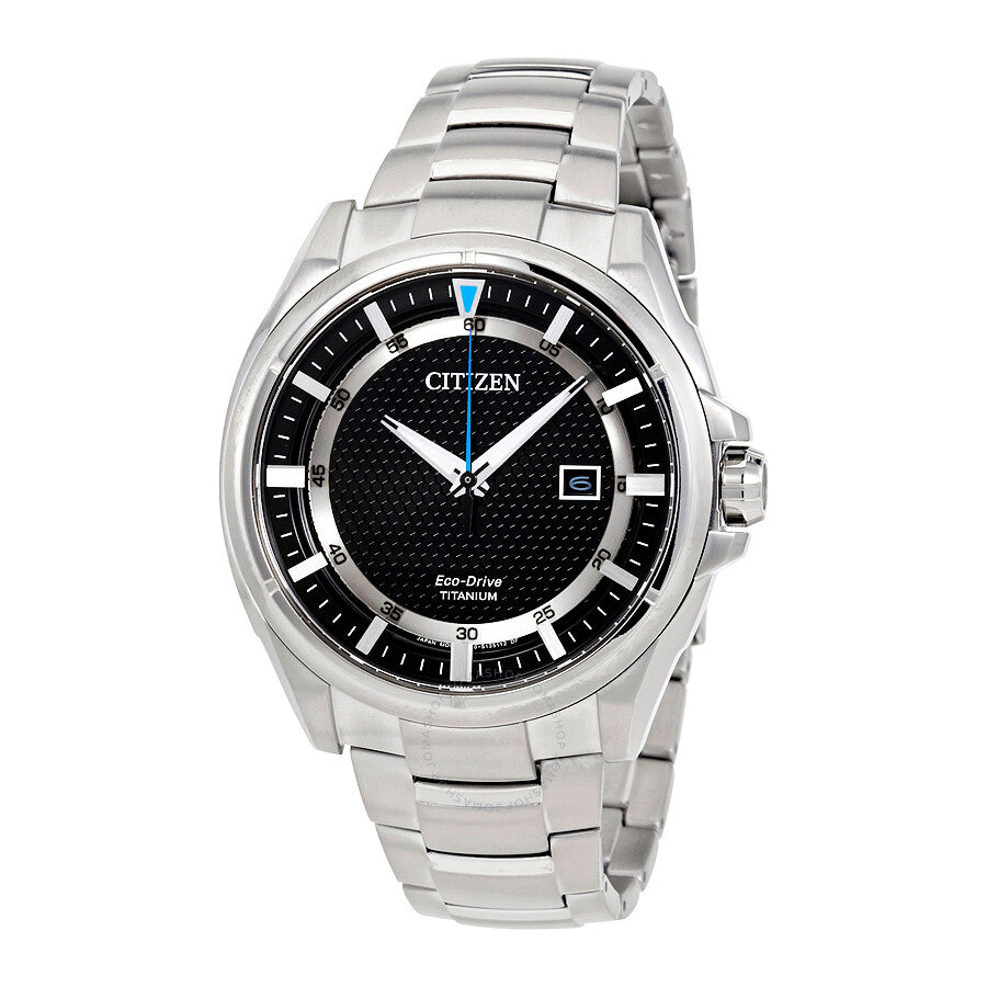 Citizen Eco-Drive Titanium Sapphire Crystal Black Dial Men's Watch AW1400-52E - Dawson Watches