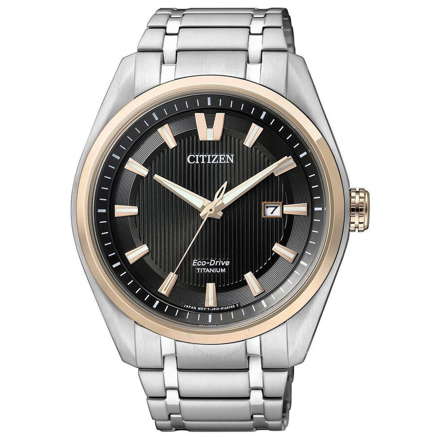 Citizen Black Dial  Titanium Men's Watch AW1244-56E - Dawson Watches