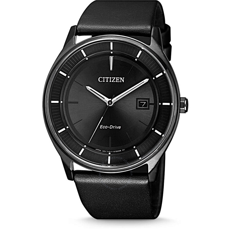 Citizen Black Dial Black Leather Men's Watch BM7405-19E - Dawson Watches