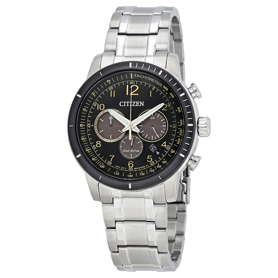 Citizen Brycen Chronograph Black Dial Men's Watch CA4358-58E - Dawson Watches