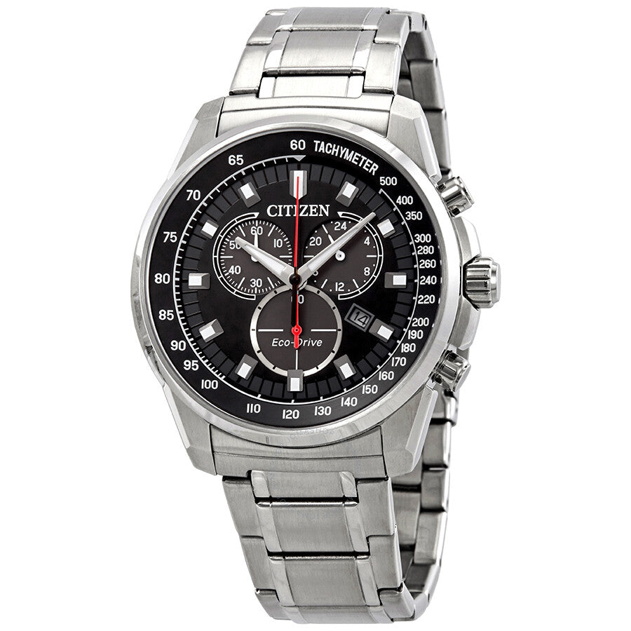 Citizen Brycen Chronograph Black Dial Men's Watch AT2370-55E - Dawson Watches