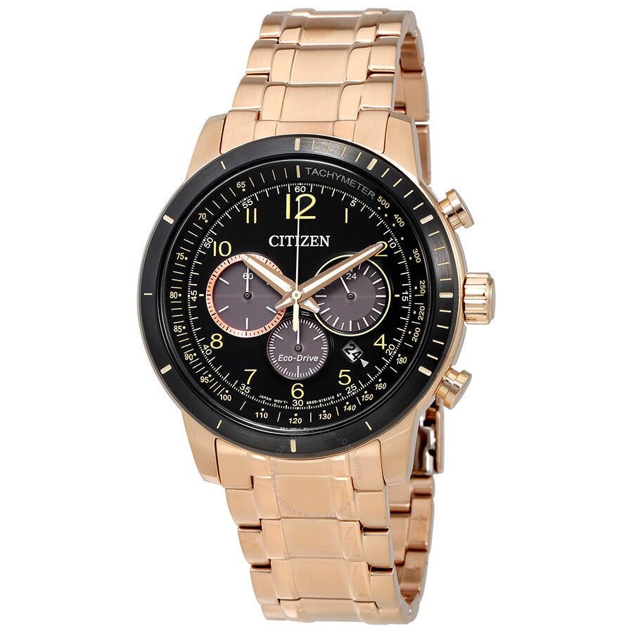 Citizen Brycen Eco-Drive Chronograph Black Dial Men's Watch CA4359-55E - Dawson Watches