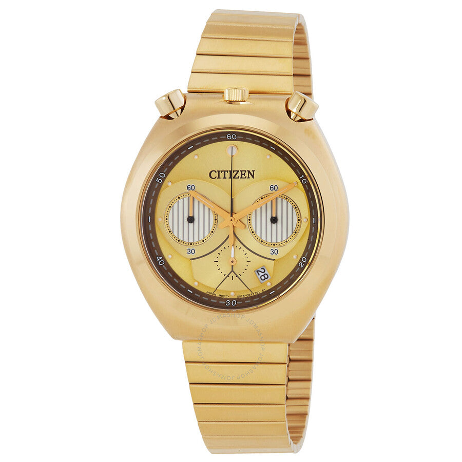 Citizen C-3PO Star Wars Chronograph Quartz Gold Dial Men's Watch AN3662-51W - Dawson Watches