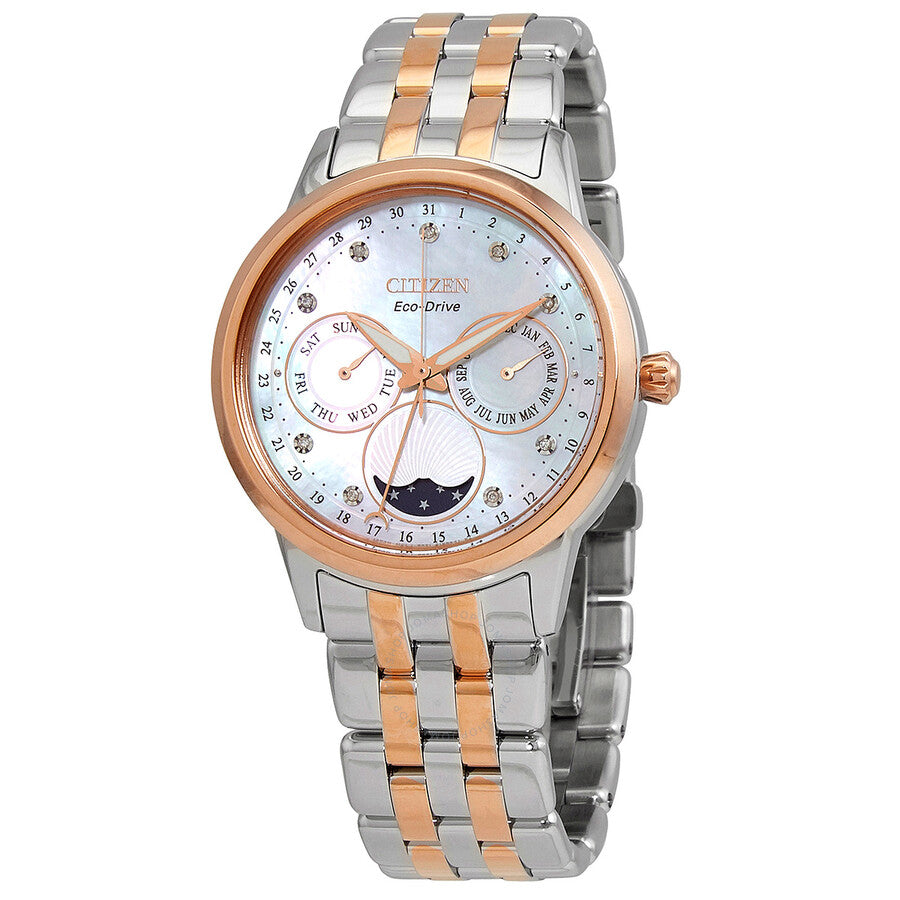 Citizen Calendrier Chronograph Diamond Eco-Drive Ladies Watch FD0006-56D - Dawson Watches