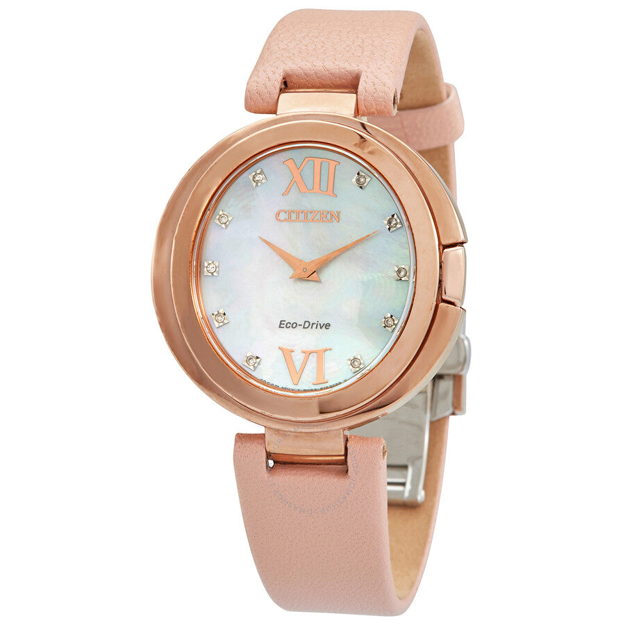 Citizen Capella Diamond Mother of Pearl Dial Ladies Watch EX1513-18D - Dawson Watches