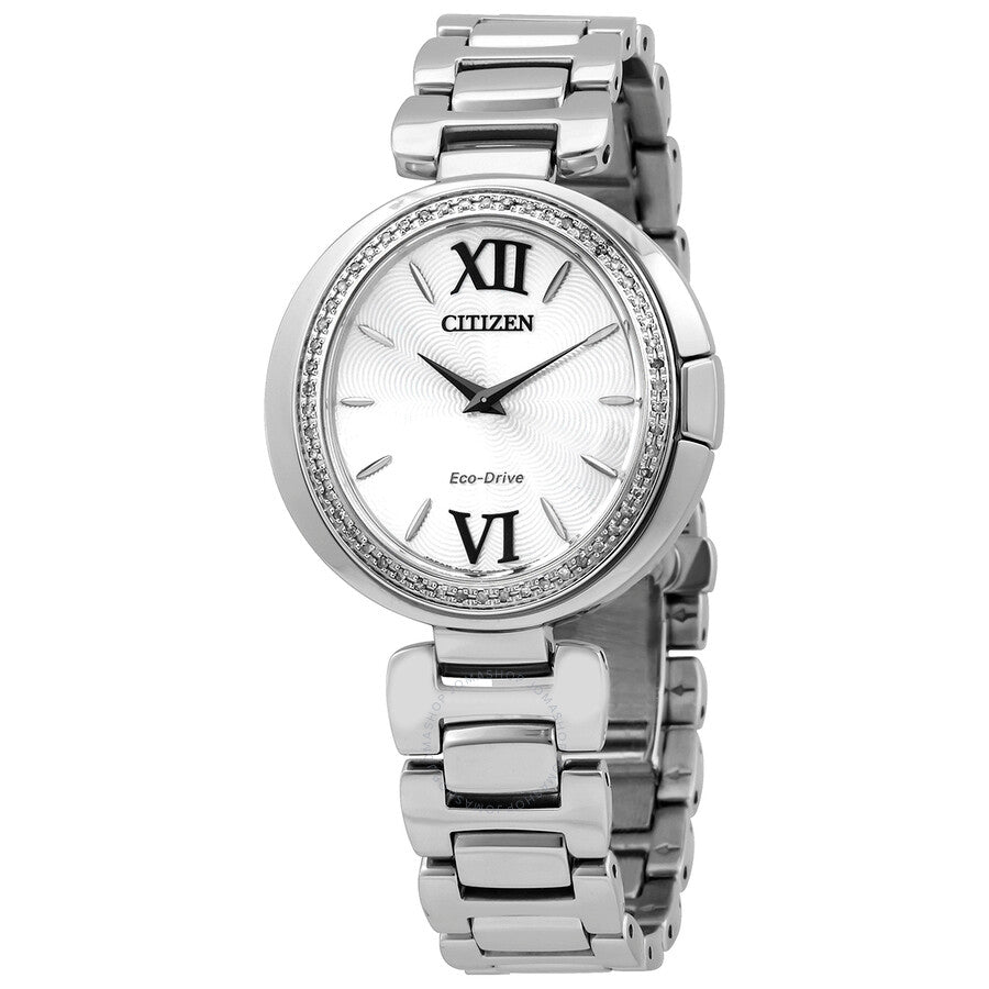 Citizen Capella Diamond Silver Dial Ladies Watch EX1500-52A - Dawson Watches