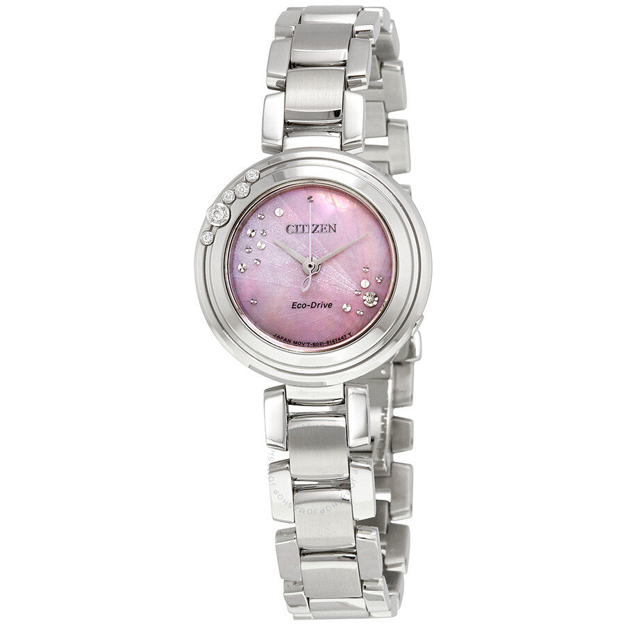 Citizen Carina Pink Mother of Pearl Dial Ladies Watch EM0460-50N - Dawson Watches