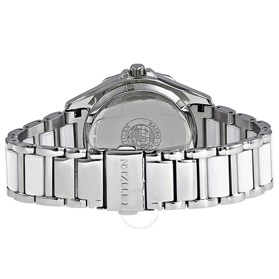 Citizen Ceramic Eco-Drive Diamond White Dial Ladies Watch EM0030-59A - Dawson Watches #3