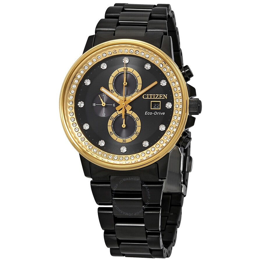 Citizen Chandler Chronograph Black Crystal Dial Men's Watch FB3008-57E - Dawson Watches