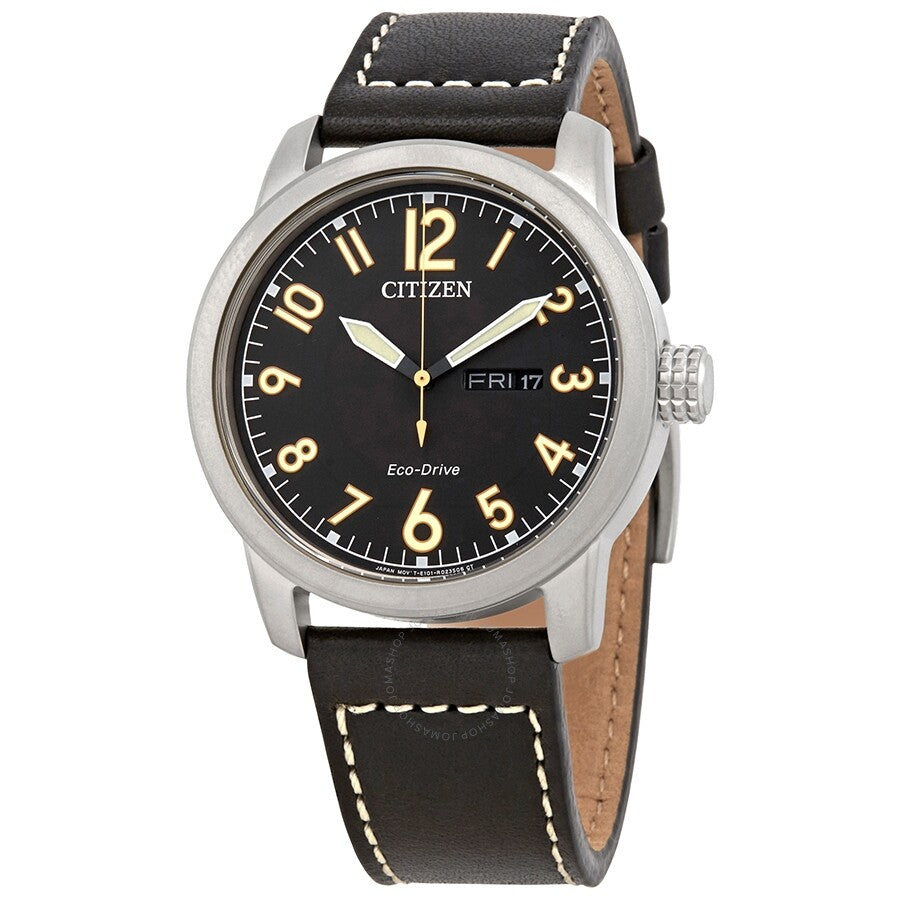 Citizen Chandler Black Dial Black Leather Men's Watch BM8471-01E - Dawson Watches