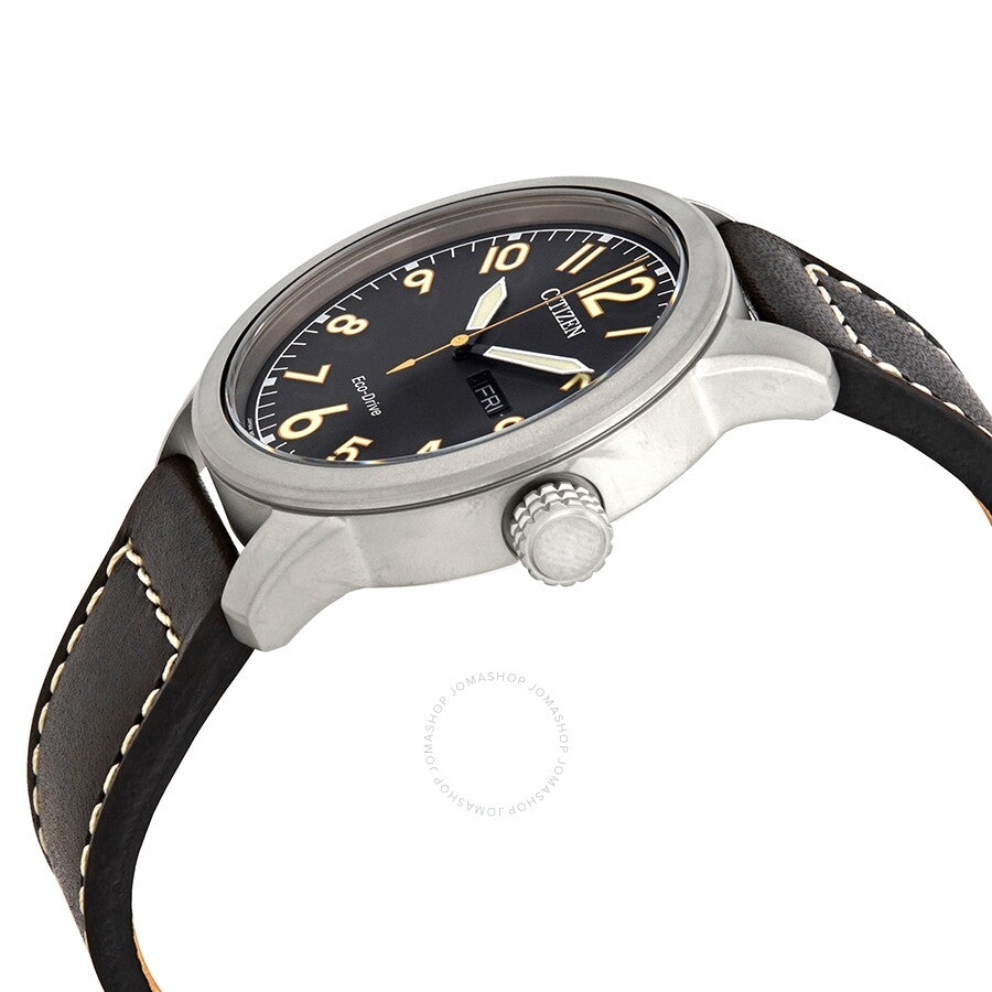 Citizen Chandler Black Dial Black Leather Men's Watch BM8471-01E - Dawson Watches #2