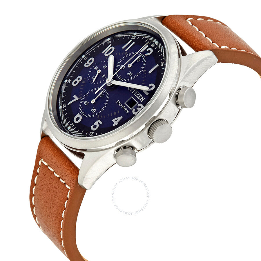 Citizen Chandler Chronograph Eco-Drive Blue Dial Men's Watch CA0621-05L - Dawson Watches #2