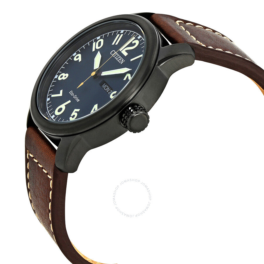 Citizen Chandler Eco-Drive Dark Blue Dial Brown Leather  Men's Watch BM8478-01L - Dawson Watches #2