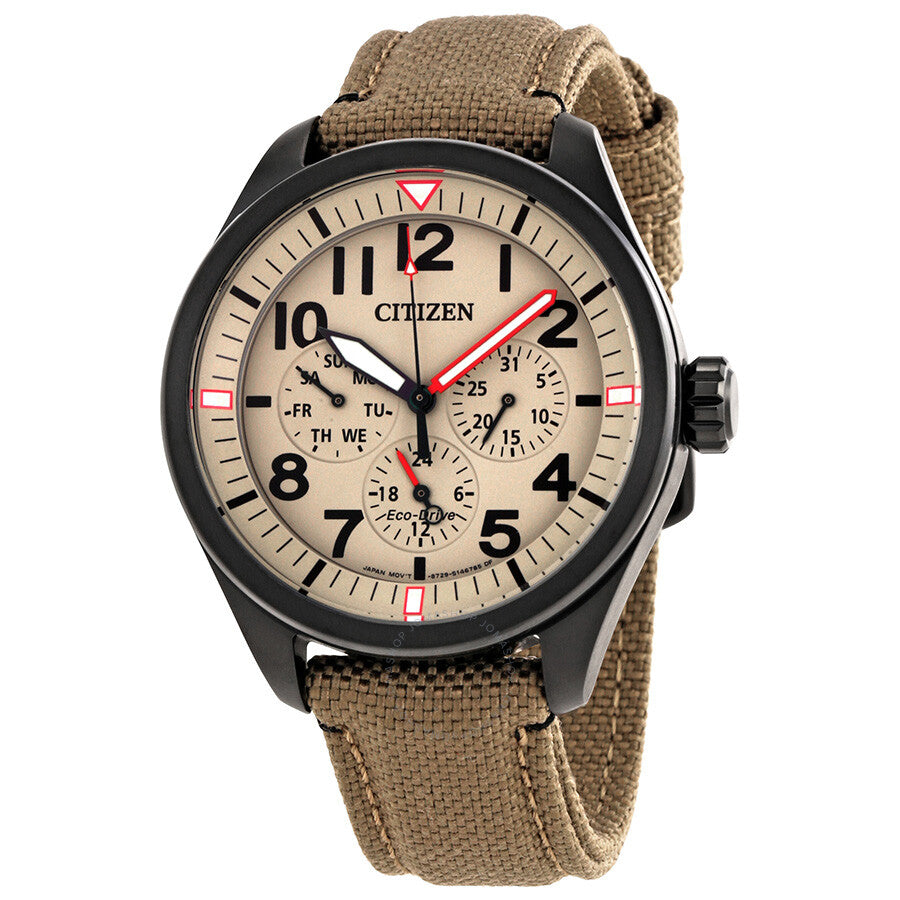 Citizen Chandler Multi-Function Beige Dial Men's Watch BU2055-08X - Dawson Watches