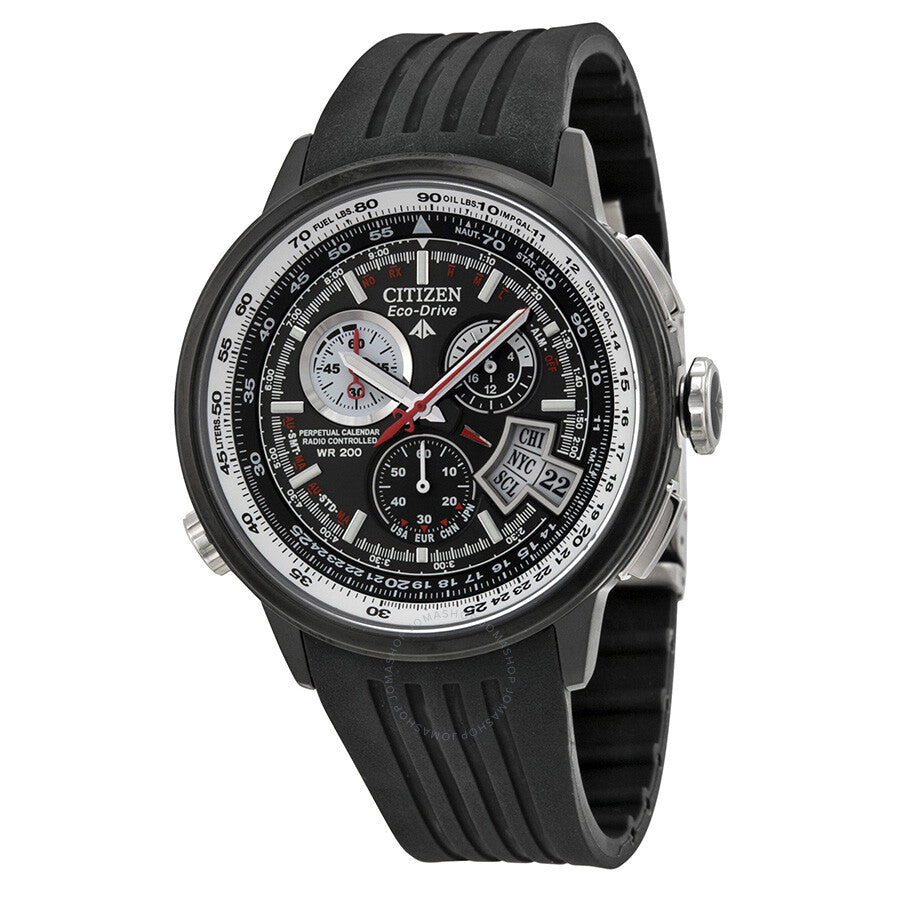 Citizen Chrono AT World Time Perpetual Calendar Black Dial Men's Watch BY0005-01E - Dawson Watches