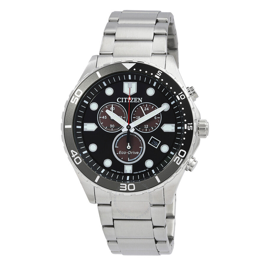 Citizen Chrono Sporty-Aqua Chronograph Black Dial Men's Watch AT2568-82E - The Watches Men & Co
